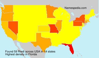 Surname Riedi in USA