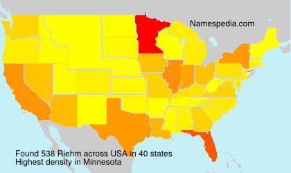 Surname Riehm in USA
