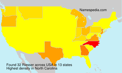 Surname Riesser in USA