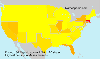 Surname Rigazio in USA