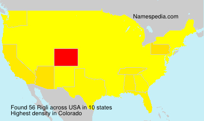 Surname Rigli in USA