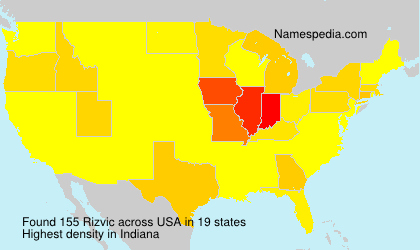 Surname Rizvic in USA