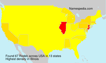 Surname Rodek in USA