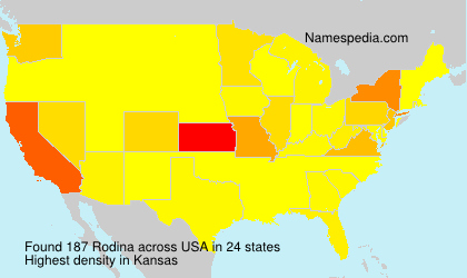 Surname Rodina in USA