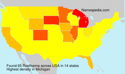 Surname Roelfsema in USA
