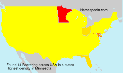 Surname Roetering in USA