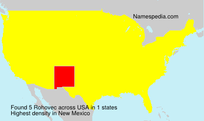 Surname Rohovec in USA
