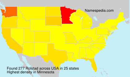 Surname Rolstad in USA