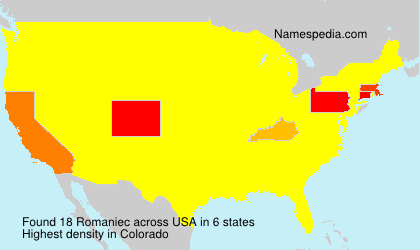 Surname Romaniec in USA