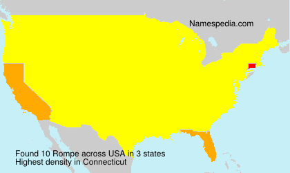 Surname Rompe in USA