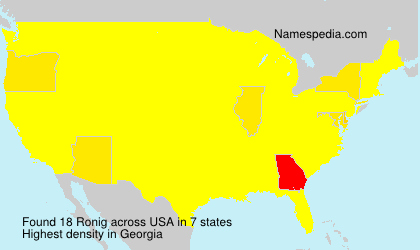 Surname Ronig in USA