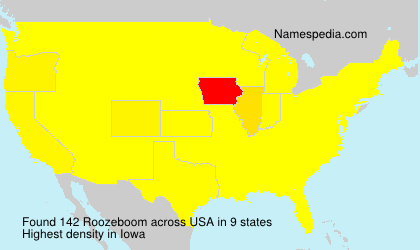 Surname Roozeboom in USA