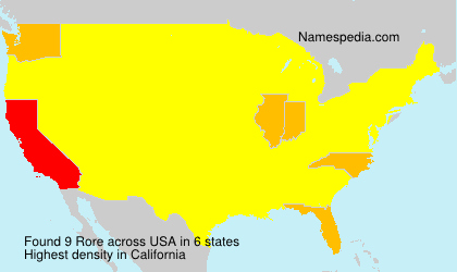 Surname Rore in USA