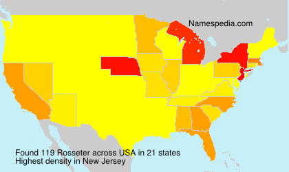 Surname Rosseter in USA