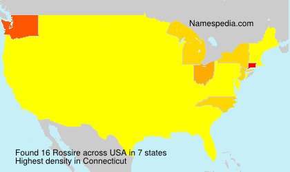 Surname Rossire in USA