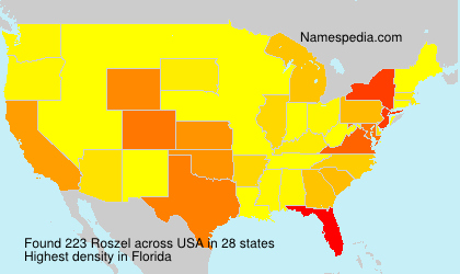 Surname Roszel in USA