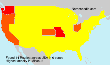 Surname Roullett in USA