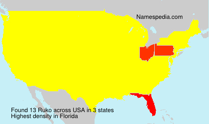 Surname Ruko in USA