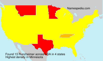 Surname Runzheimer in USA