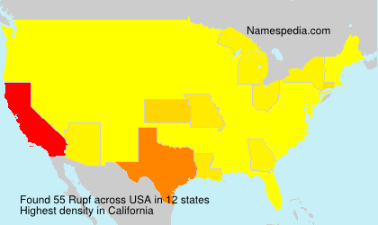 Surname Rupf in USA