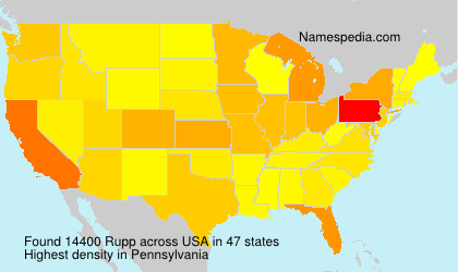 Surname Rupp in USA