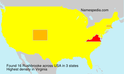 Surname Rushbrooke in USA