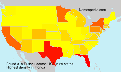 Surname Russek in USA