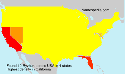 Surname Ryzhuk in USA