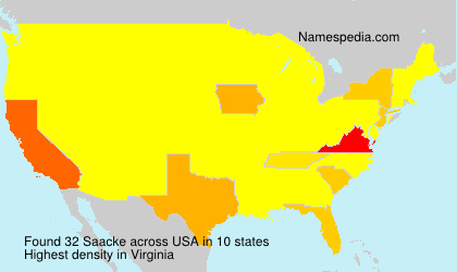 Surname Saacke in USA