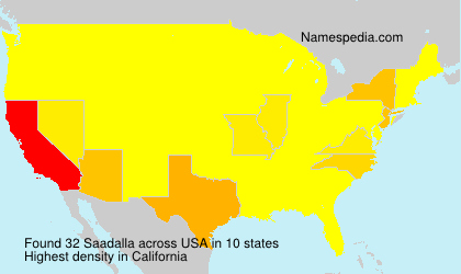 Surname Saadalla in USA