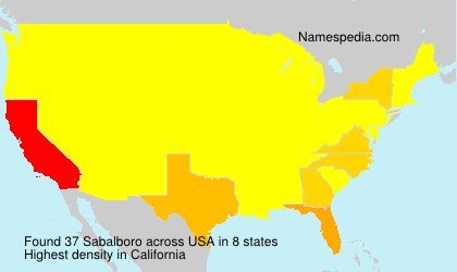 Surname Sabalboro in USA