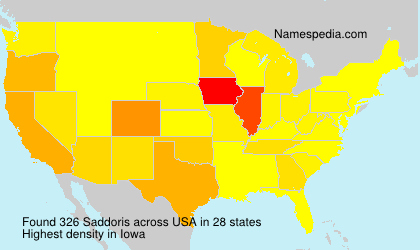 Surname Saddoris in USA