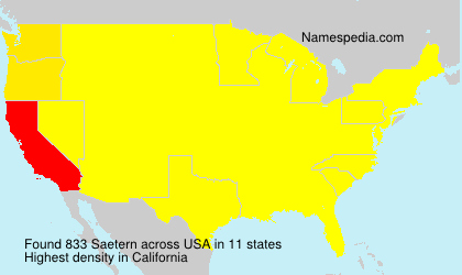 Surname Saetern in USA