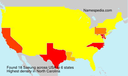 Surname Saeung in USA