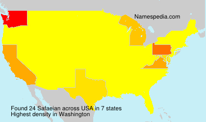 Surname Safaeian in USA