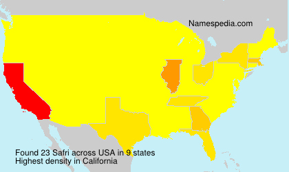 Surname Safri in USA