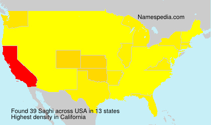Surname Saghi in USA