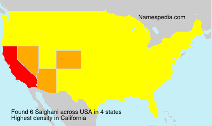 Surname Saighani in USA