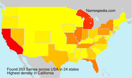 Surname Saines in USA