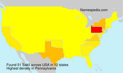 Surname Sakil in USA