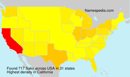 Surname Sako in USA