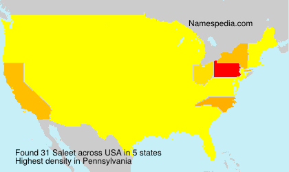 Surname Saleet in USA