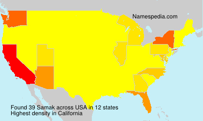 Surname Samak in USA