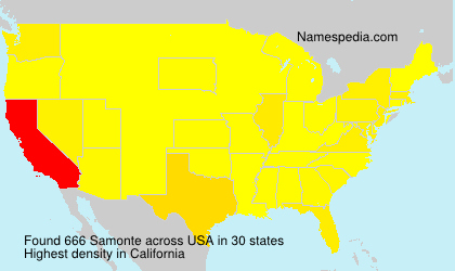 Surname Samonte in USA