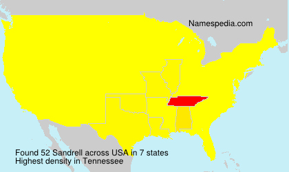 Surname Sandrell in USA