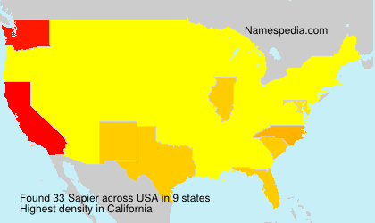 Surname Sapier in USA