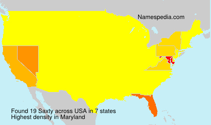 Surname Saxty in USA