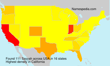 Surname Sayyah in USA