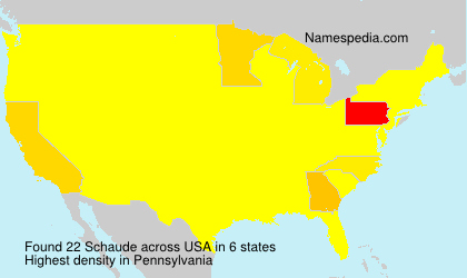 Surname Schaude in USA