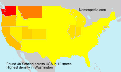 Surname Schend in USA